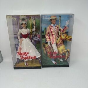 Disney Mary Poppins and Bert Dolls in Red and White
